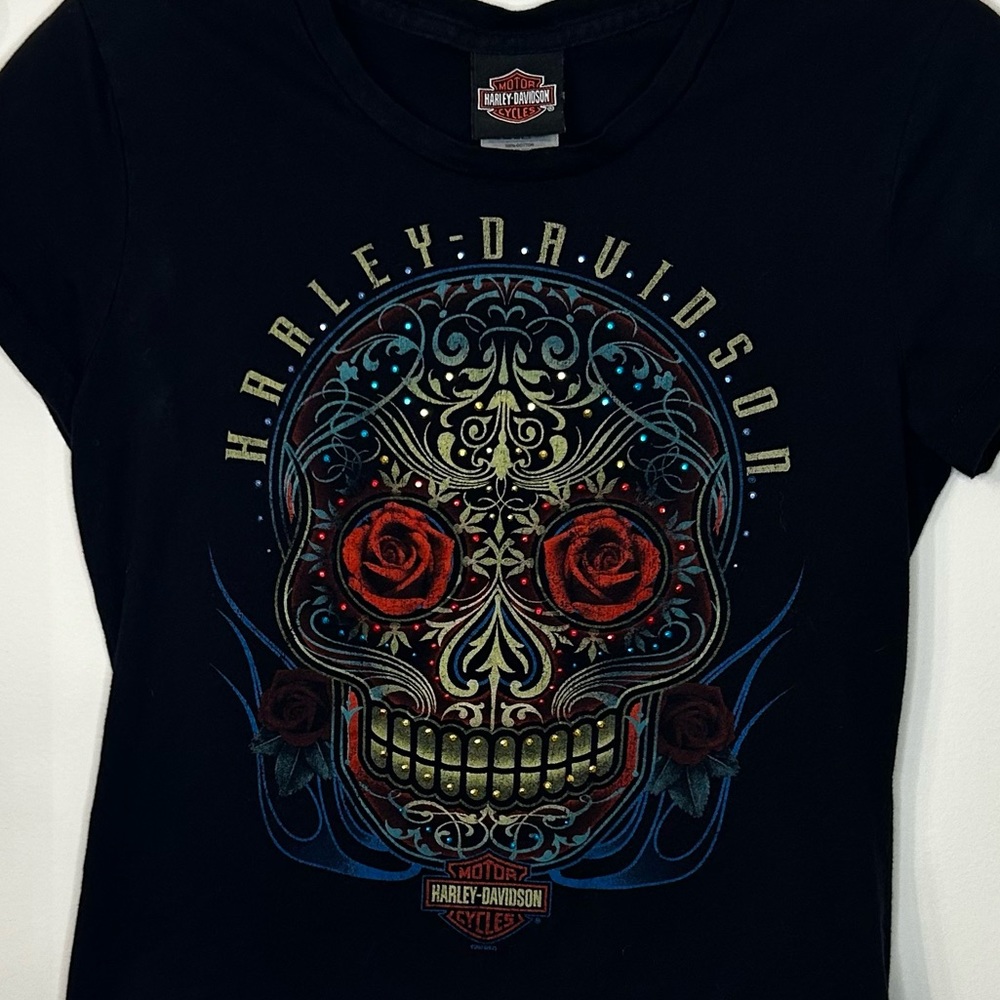 Harley Davidson Women’s Cherokee North Carolina Shirt Medium Black